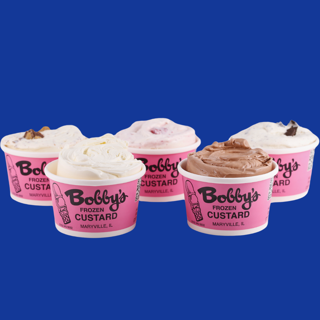 half pints of frozen custard from bobby's in maryville